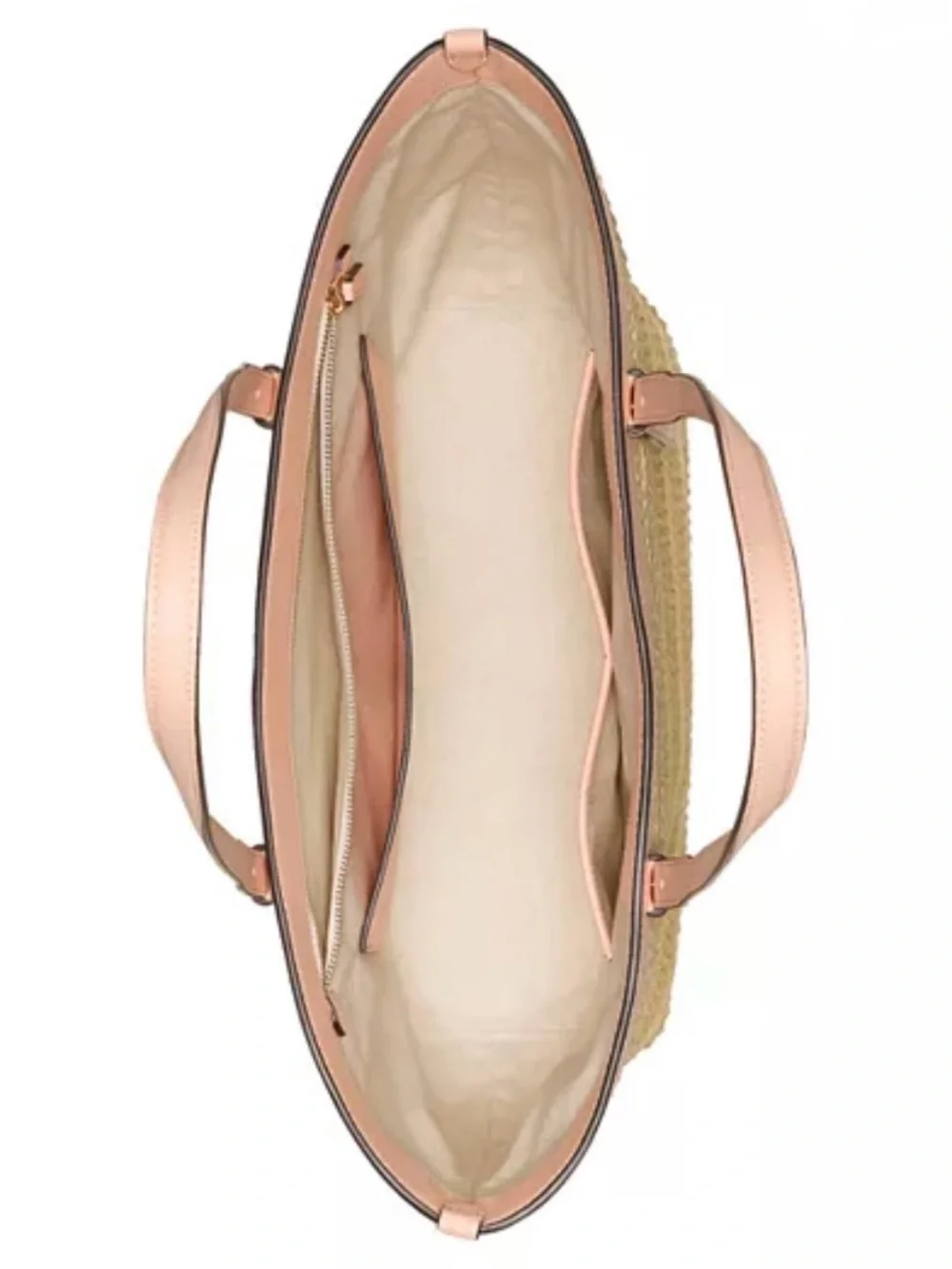 Kate Spade Do It All Straw Tote Bag - Leather Handled Straw Beach Carryall, NWT